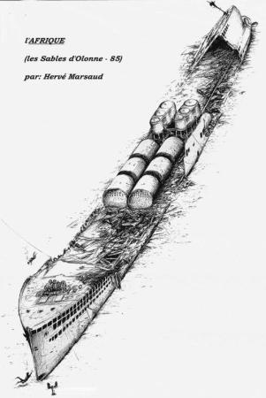 Croquis de l'Afrique signé Hervé Marsaud