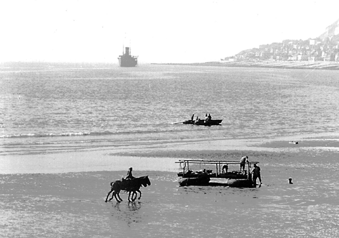 Le Bruges échoué sur une plage du Havre