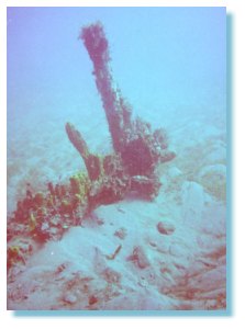 Une des ancres qui trainent, non loin du Diamant