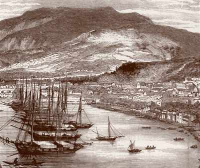 St Pierre avant la catastrophe/Photo Henri de Ste Rose