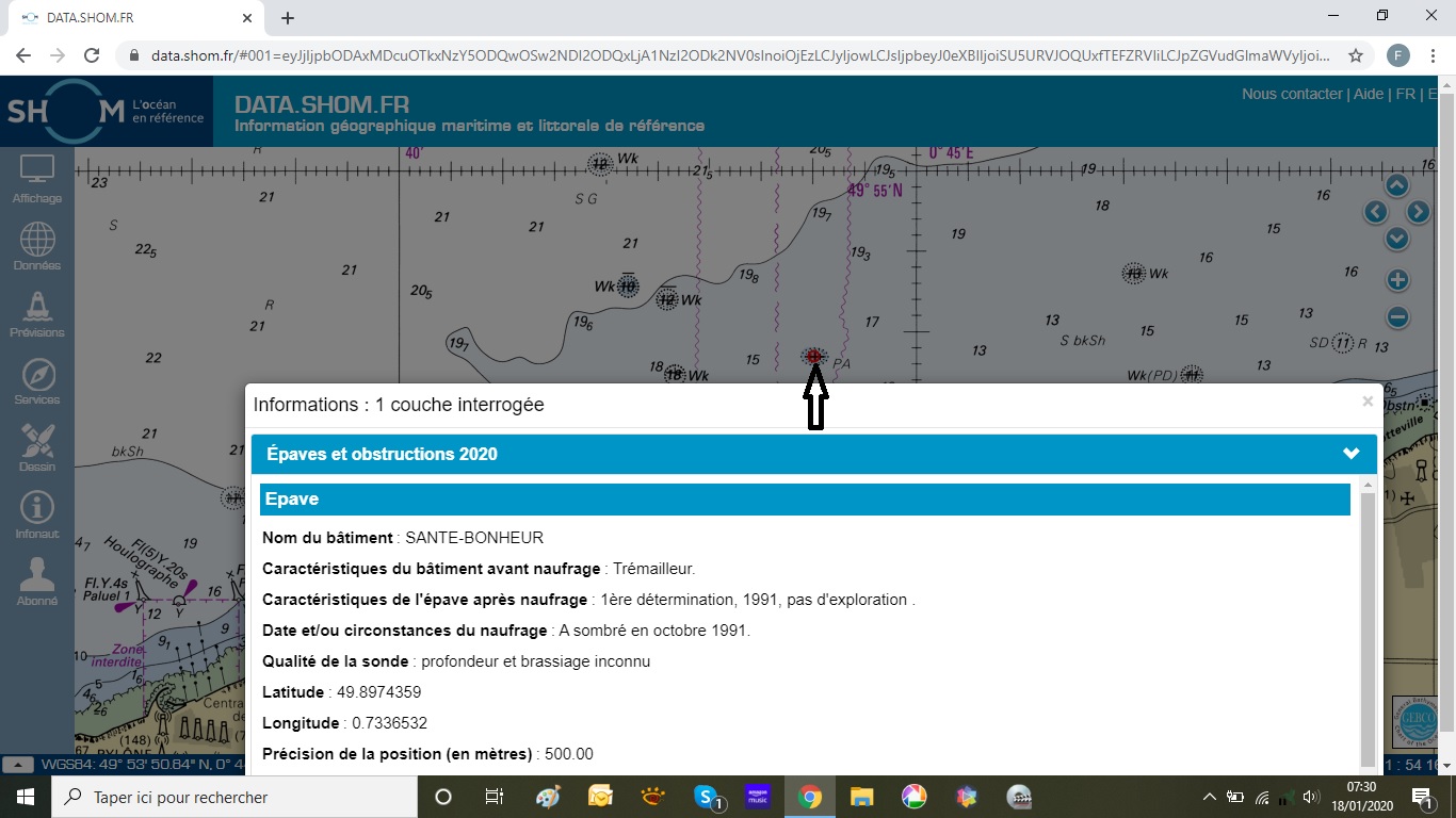 Sante Bonheur sur Data SHOM