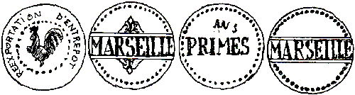 Inscriptions sur les plombs de sac des Douanes