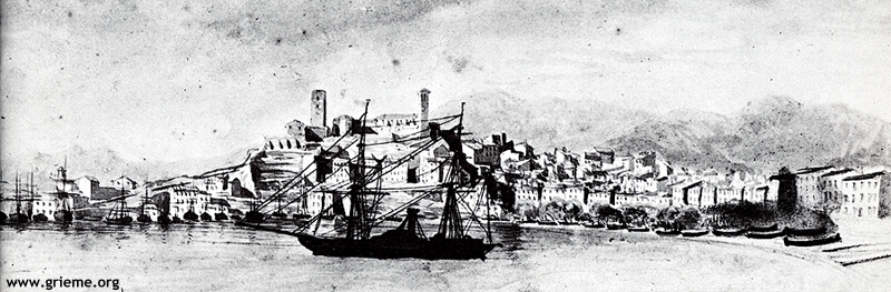 Cannes au milieu du XIXè siècle