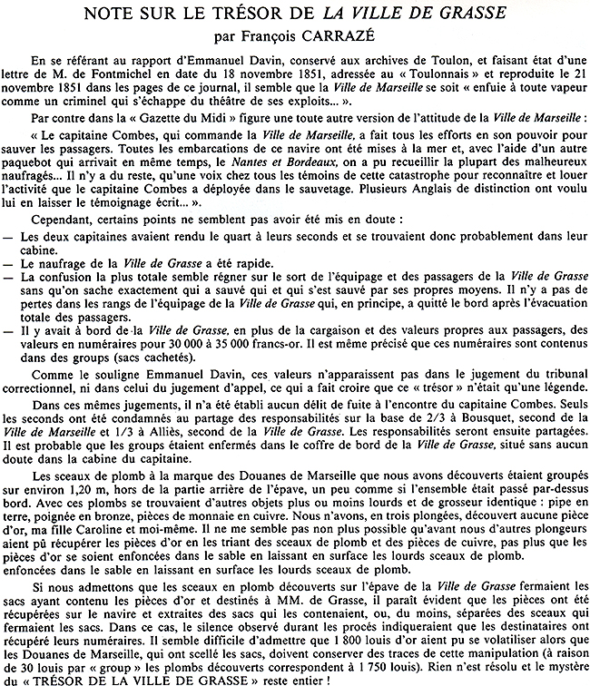 Note sur lea Ville de Grasse par François Carrazé