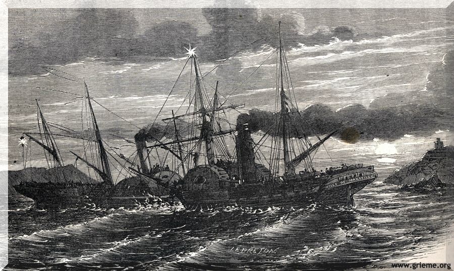 Le Ville de Marseille entre en collision avec le Ville de Grasse